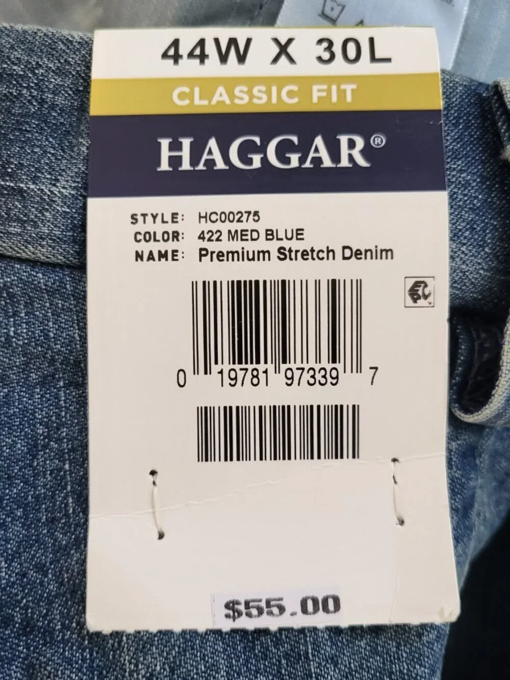 NWT Haggar Premium Stretch Denim 44x30